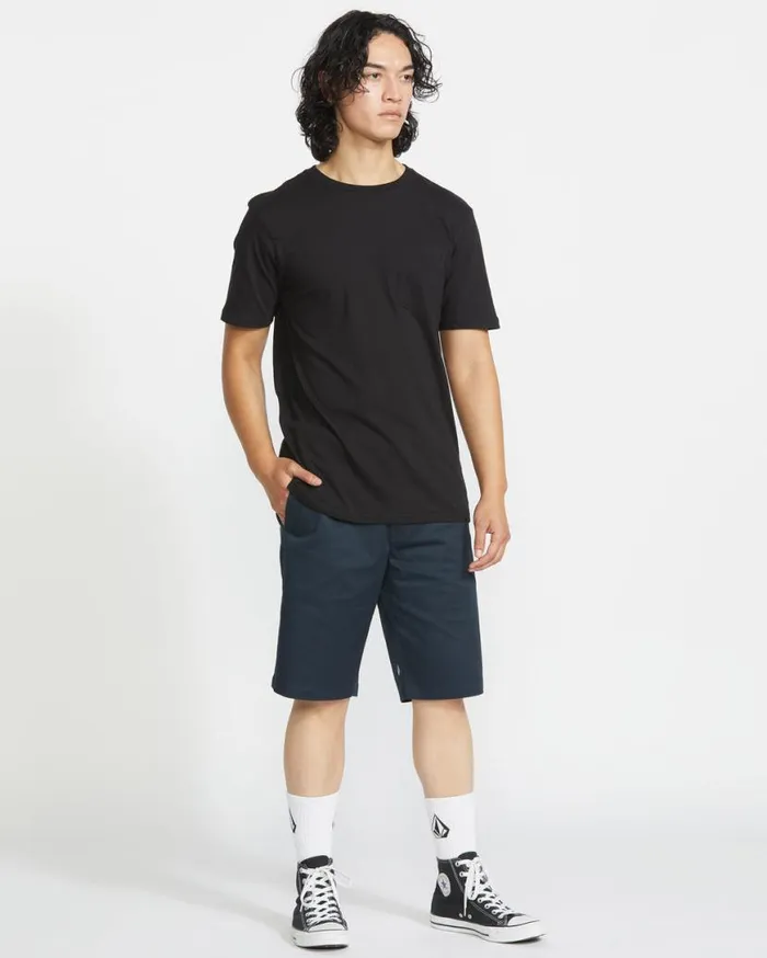 Frickin Modern Stretch Shorts 8211 Dark Navy Mens Volcom Shorts