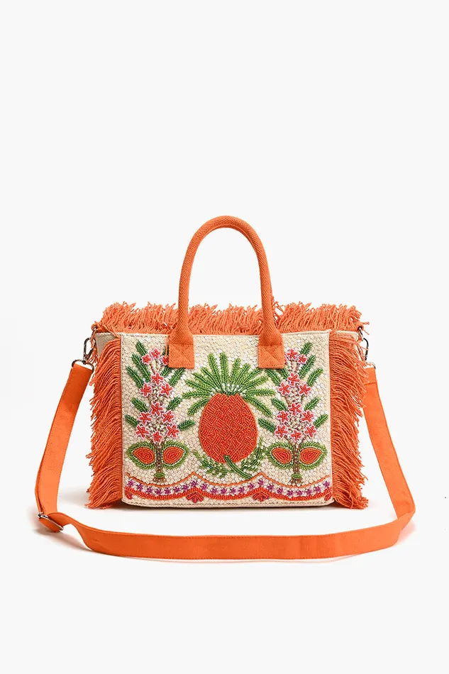 Fringe Fiesta Pineapple Mini Tote Totes America and Beyond Women