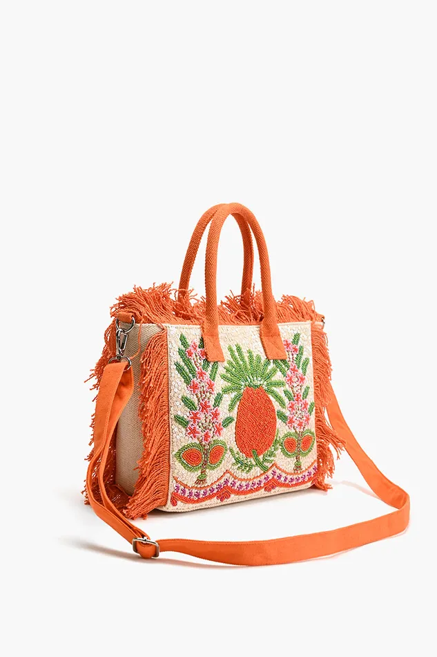 Fringe Fiesta Pineapple Mini Tote Totes America and Beyond Women