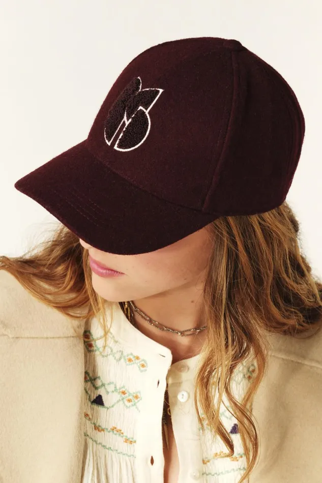 Front Pattern Cap Hugo Brown Women Baandsh Hats