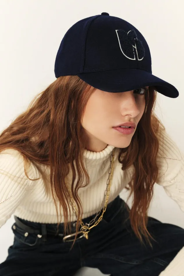 Front Pattern Cap Hugo Brown Women Baandsh Hats
