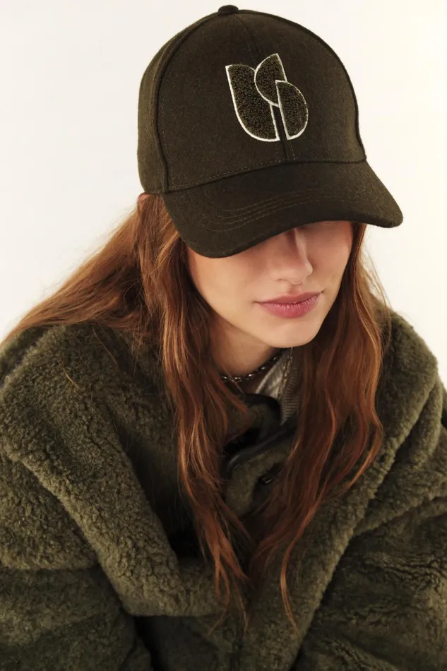 Front Pattern Cap Hugo Brown Women Baandsh Hats