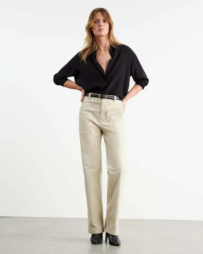 GABY PANT Bone Women Nili Lotan Pants and Shorts