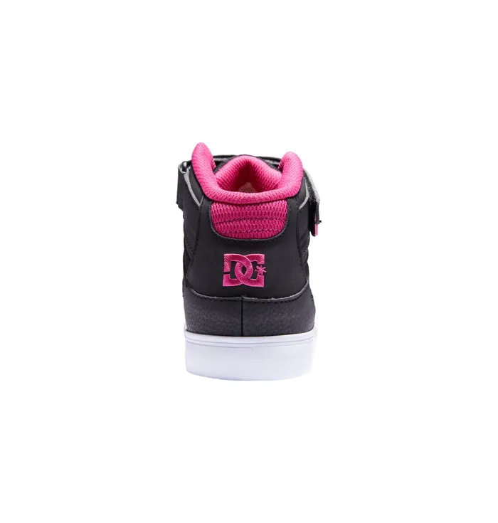 Girls Pure High Elastic Lace Shoes blackpinkblack Sneakers DC Shoes Kids