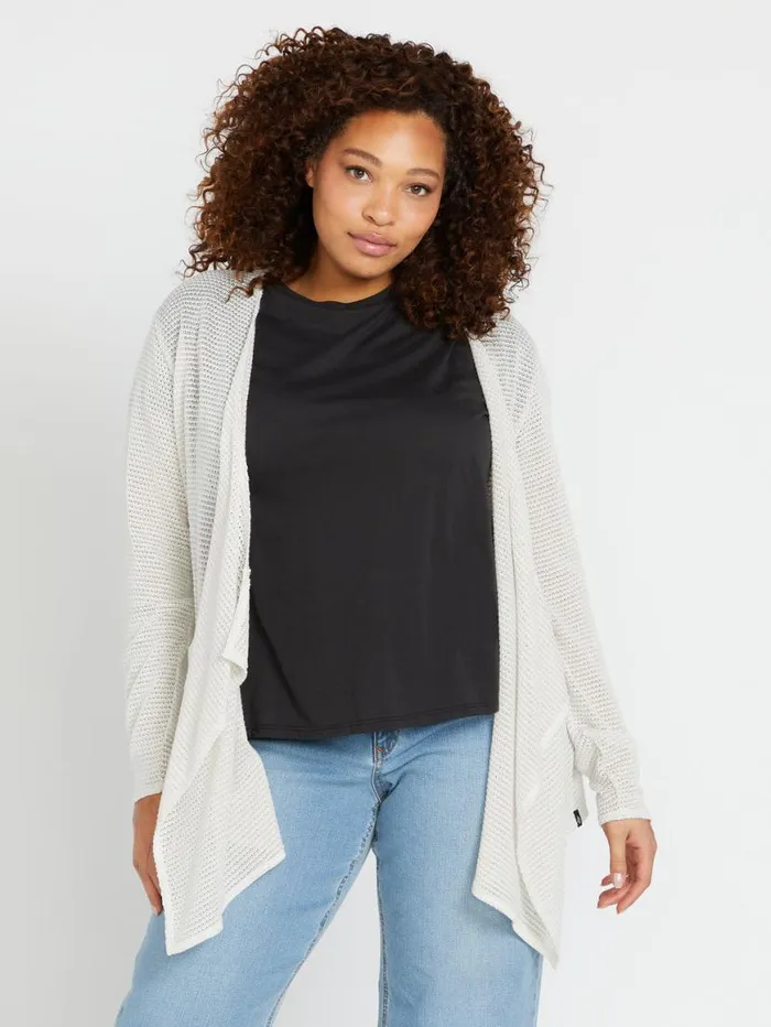 Go Go Wrap Cardigan 8211 Oatmeal Womens Volcom Sweaters and Cardigans