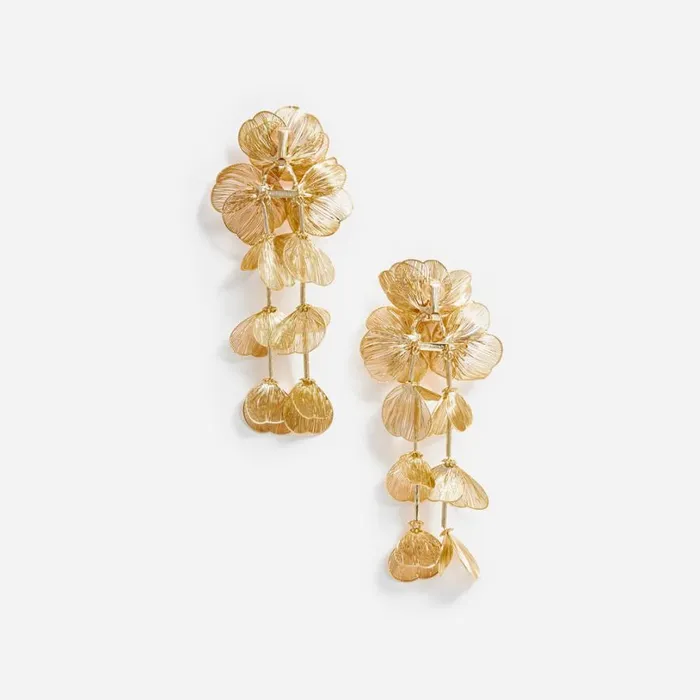 Gold Floral Earrings Women Self Portrait Jewellery Gold Floral Earrings Women Self Portrait Jewellery
