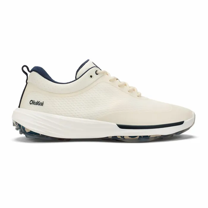 Golf Men Olukai Mkena Waterproof Golf Shoes 8211 White Sand
