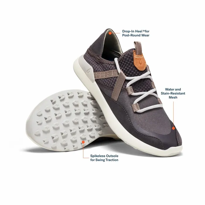 Golf Women Olukai Kawela Golf Shoes 8211 Pavement Mist Grey