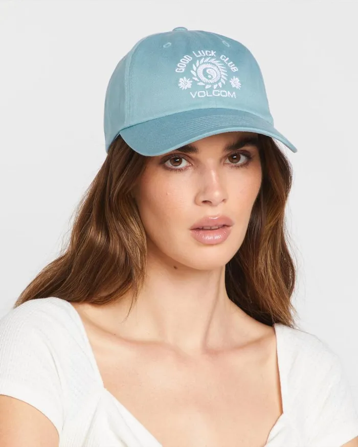 Good Luck Dad Hat 8211 Stone Blue Womens Volcom Hats and Beanies