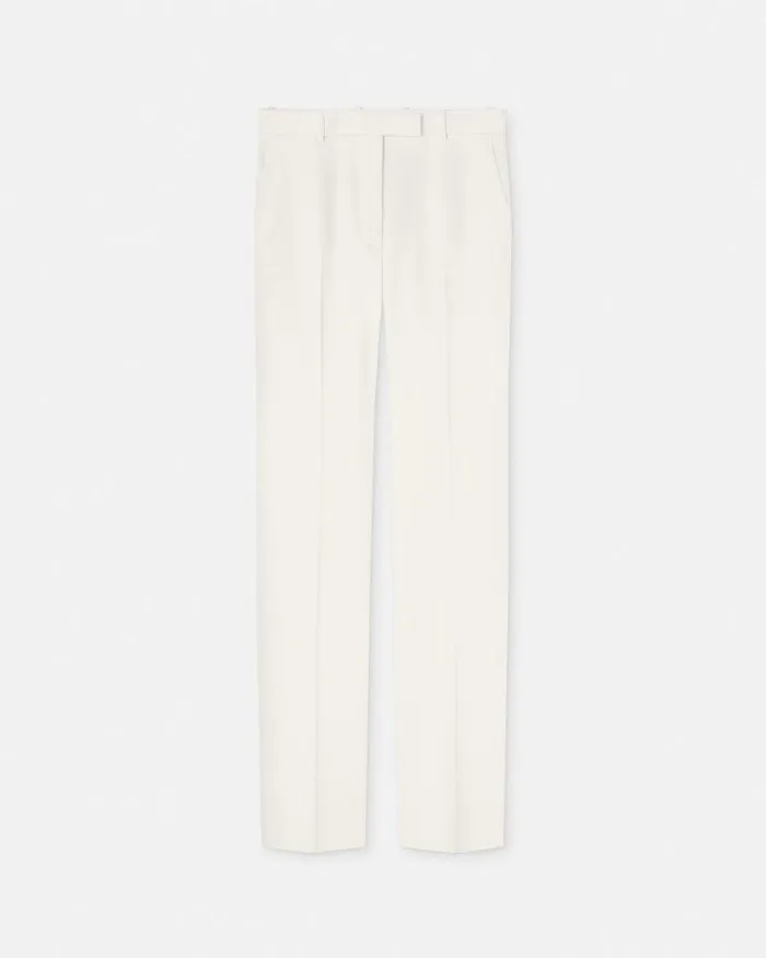 Grain De Poudre StraightLeg Pants White Women Versace Pants and Shorts