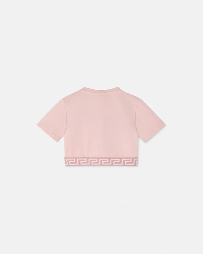 Greca Baby TShirt Light Pink Children Versace Clothing