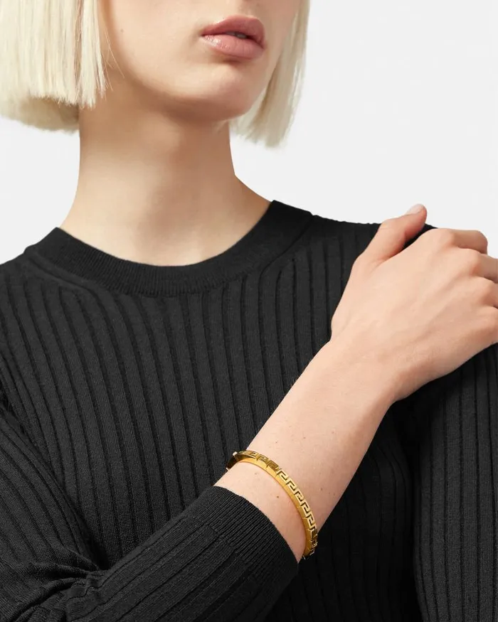 Greca Bangle Bracelet Gold Women Versace Bracelets