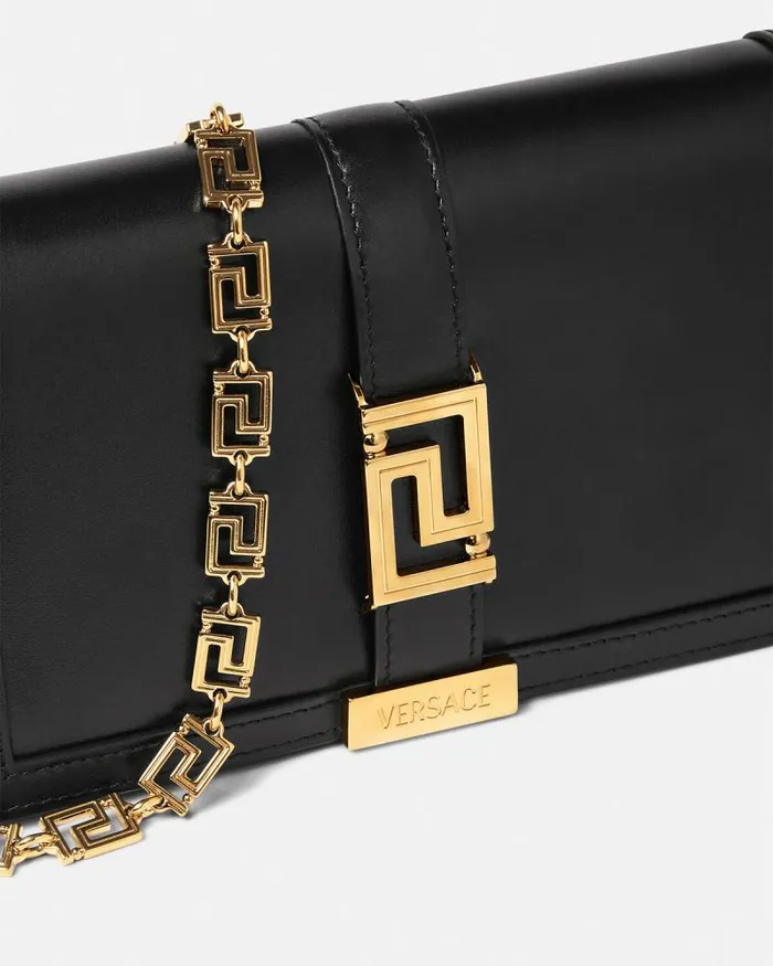 Greca Goddess Mini Bag Blackgold Women Versace Shoulder and Crossbody