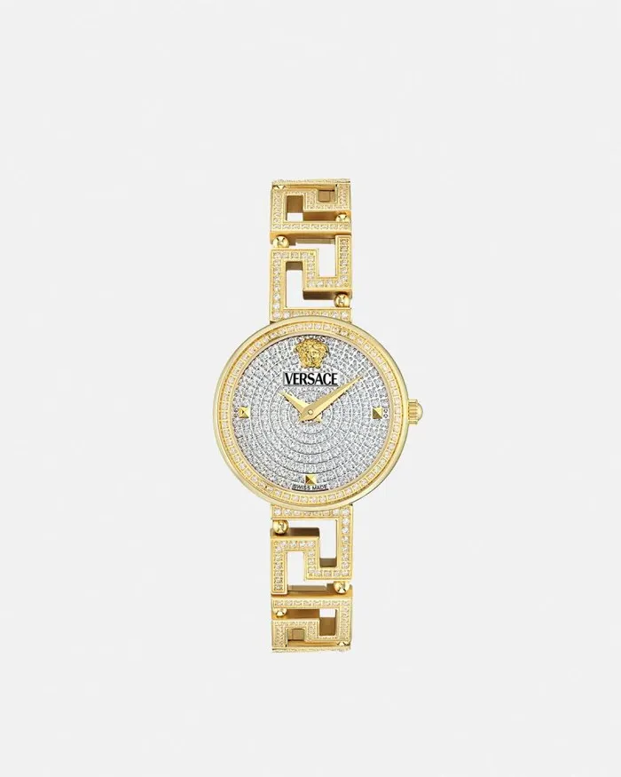 Greca Goddess Precious Diamond Watch Gold Women Versace Watches