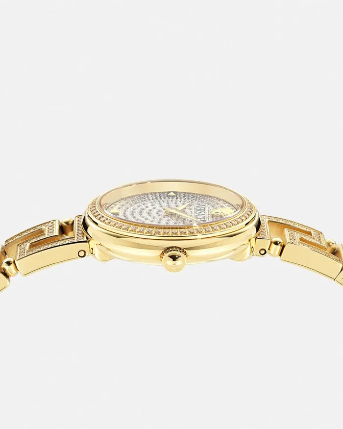 Greca Goddess Precious Diamond Watch Gold Women Versace Watches