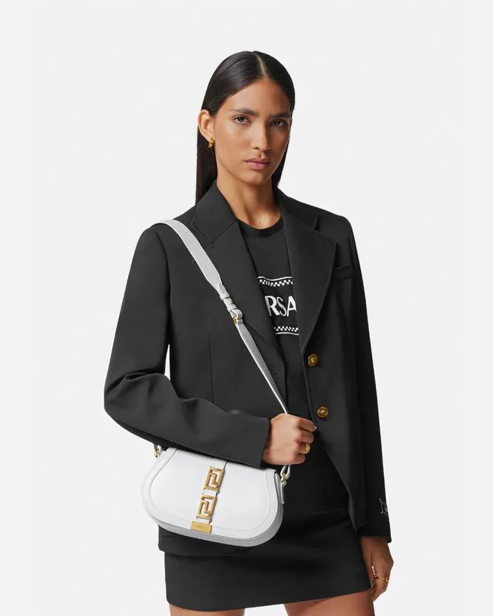 Greca Goddess Shoulder Bag White Women Versace Shoulder and Crossbody