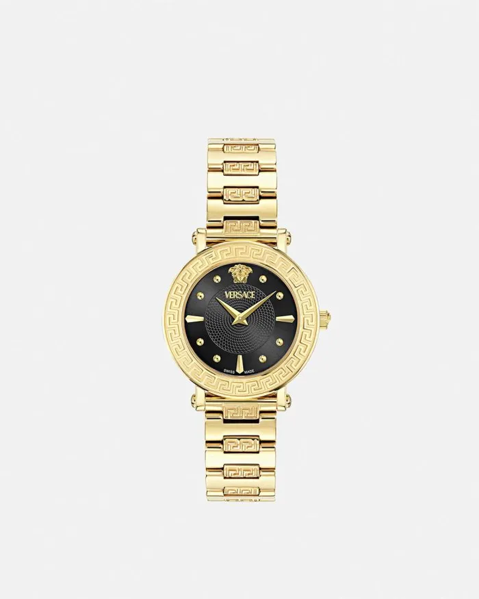 Greca Sphere Watch Gold Women Versace Watches
