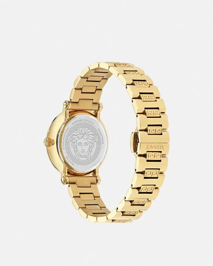 Greca Sphere Watch Gold Women Versace Watches