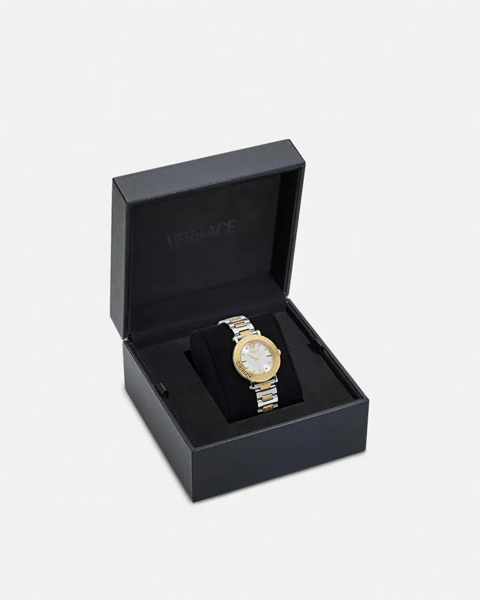 Greca Sphere Watch Silvergold Women Versace Watches