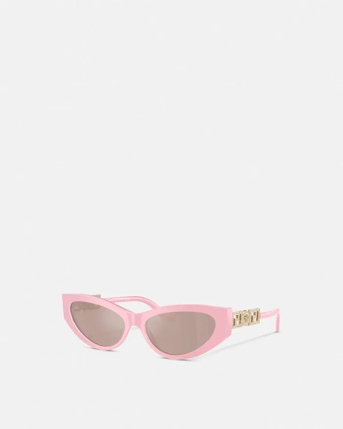 Greca Strass CatEye Sunglasses Pink Women Versace Sunglasses