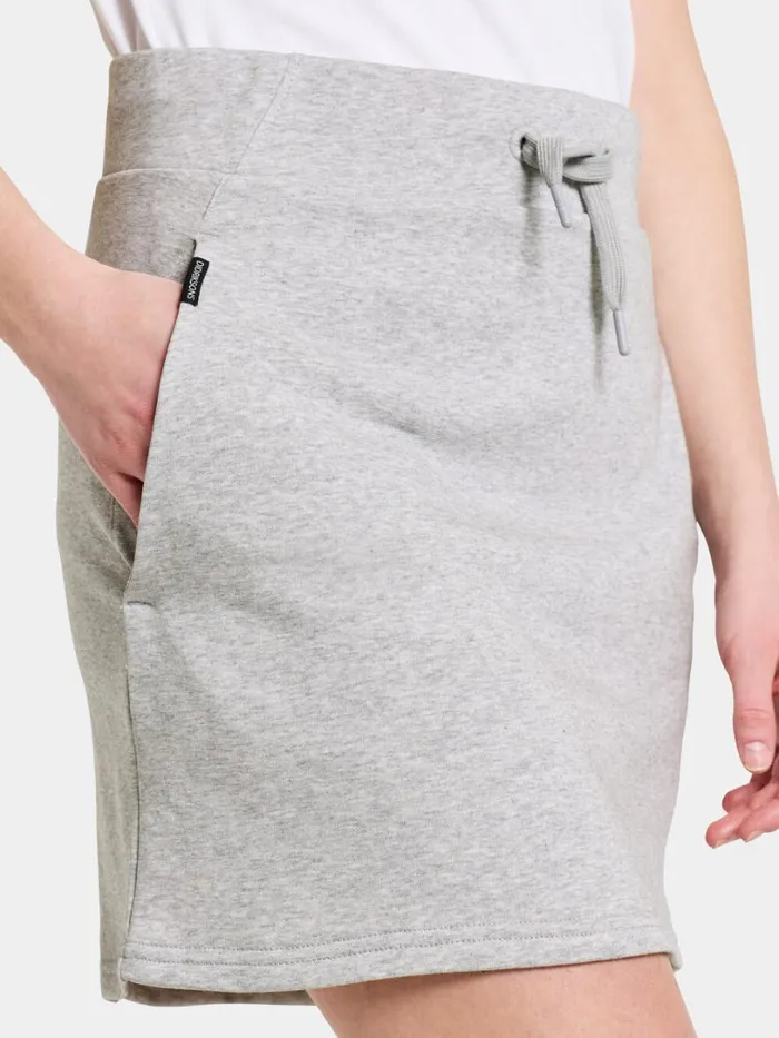 Hll Skirt Aluminum Melange Women Didriksons Skirts Hll Skirt Aluminum Melange Women Didriksons Skirts