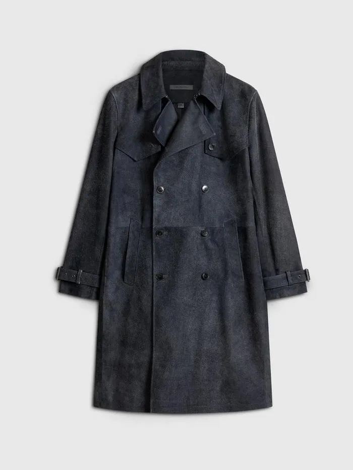 HACKNEY COAT Indigo Men John Varvatos Leather Jackets