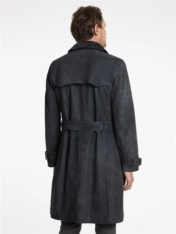 HACKNEY COAT Indigo Men John Varvatos Leather Jackets