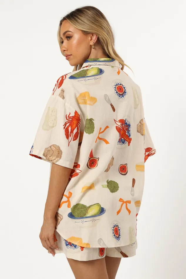 Hampton Top Cream Multi Tops Petal and Pup Women