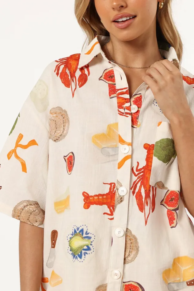 Hampton Top Cream Multi Tops Petal and Pup Women