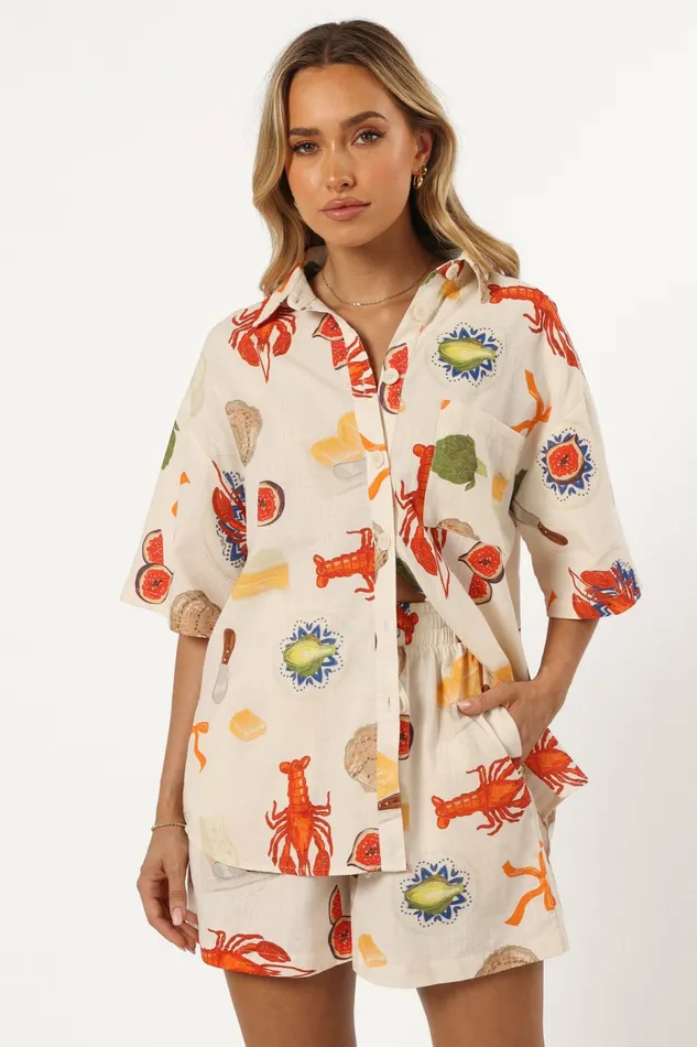 Hampton Top Cream Multi Tops Petal and Pup Women