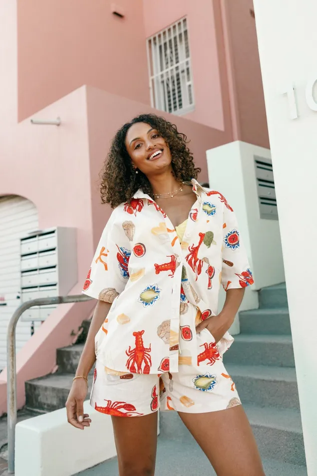 Hampton Top Cream Multi Tops Petal and Pup Women
