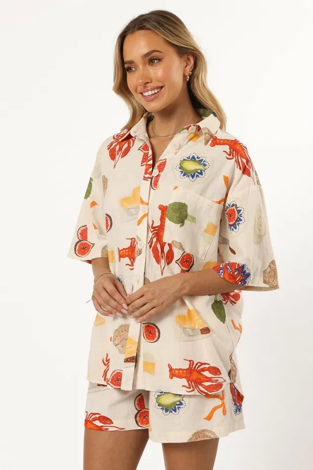 Hampton Top Cream Multi Tops Petal and Pup Women