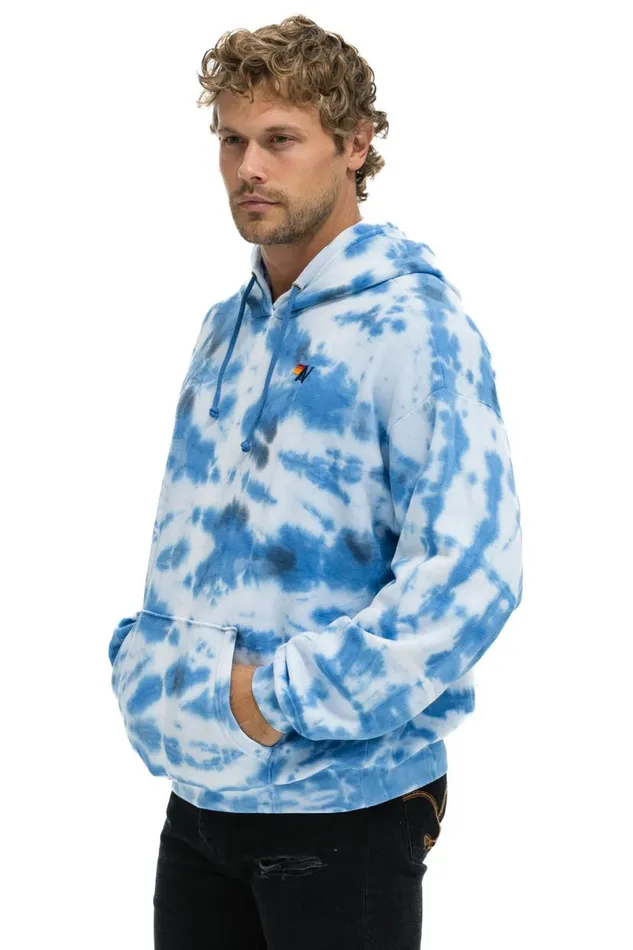 Hand Dyed Pullover Hoodie Relaxed 8211 Tie Dye Blue WomenMen Aviator Nation Hoodies