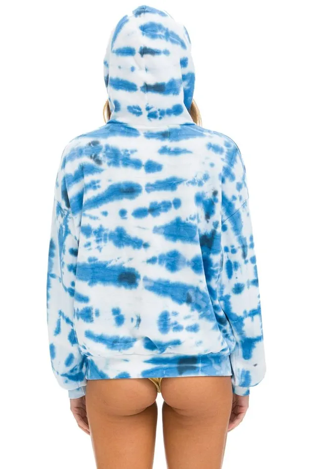 Hand Dyed Pullover Hoodie Relaxed 8211 Tie Dye Blue WomenMen Aviator Nation Hoodies