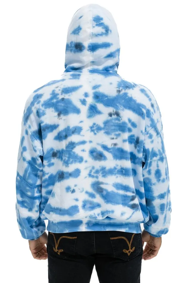 Hand Dyed Pullover Hoodie Relaxed 8211 Tie Dye Blue WomenMen Aviator Nation Hoodies