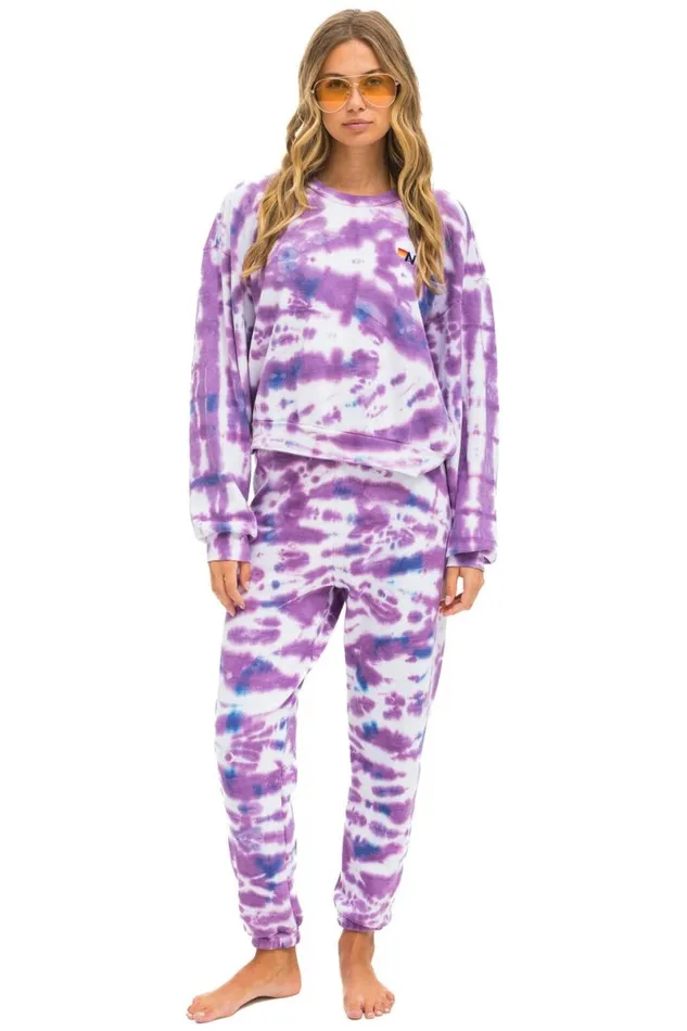 Hand Dyed Sweatpants 8211 Tie Dye Magenta Women Aviator Nation Sweatpants