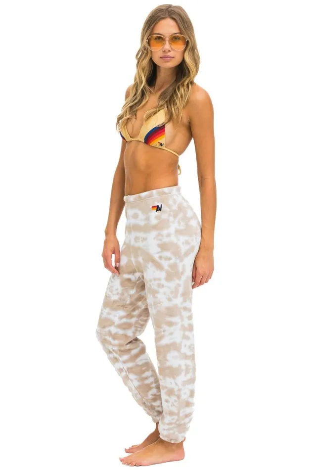 Hand Dyed Sweatpants 8211 Tie Dye Sand Women Aviator Nation Sweatpants
