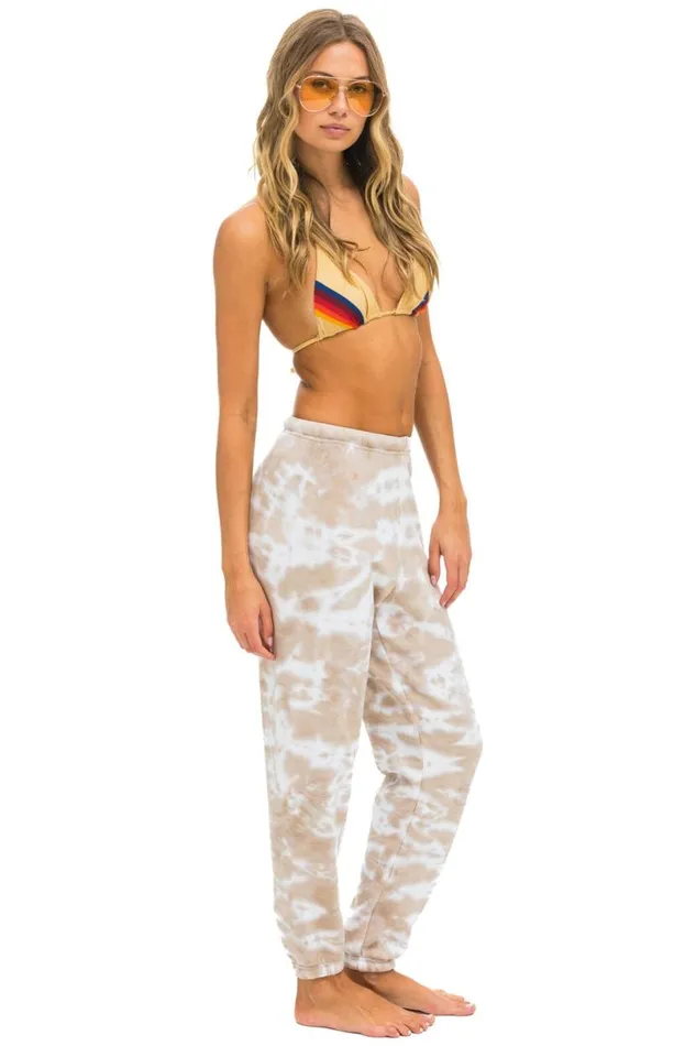Hand Dyed Sweatpants 8211 Tie Dye Sand Women Aviator Nation Sweatpants