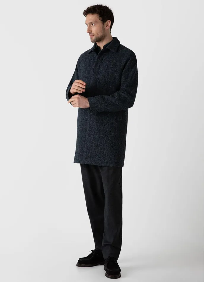 Harris Tweed Car Coat Men SUNSPEL Jackets and Coats