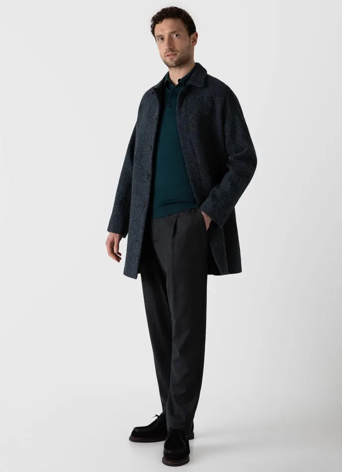 Harris Tweed Car Coat Men SUNSPEL Jackets and Coats