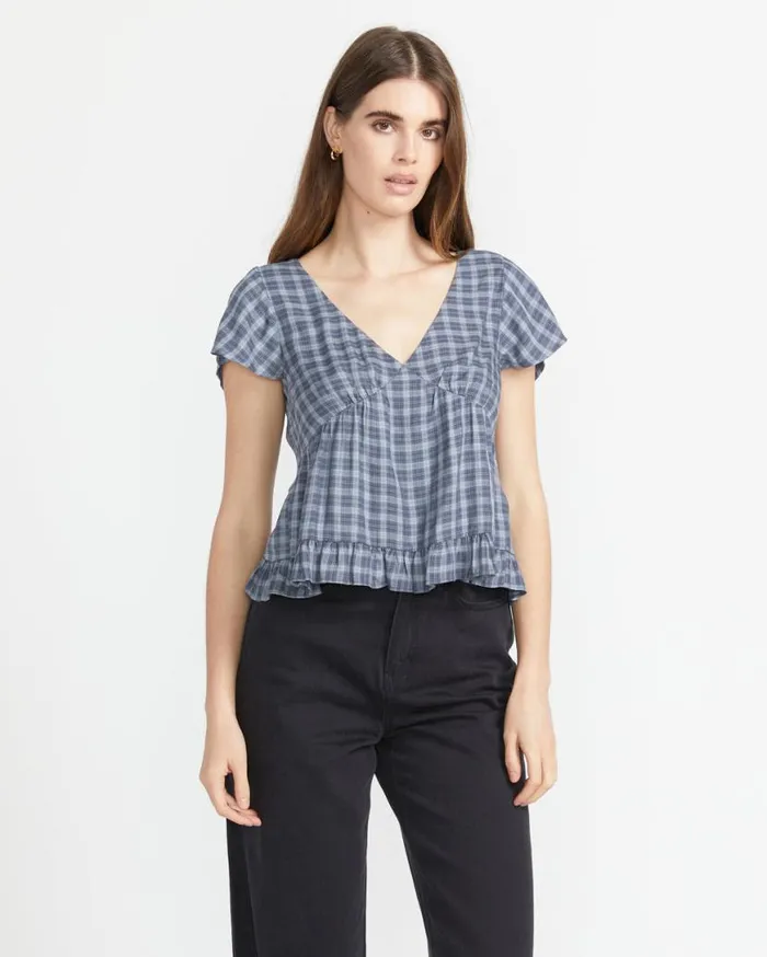 Haute Embers Top 8211 Vintage Navy Womens Volcom Tops
