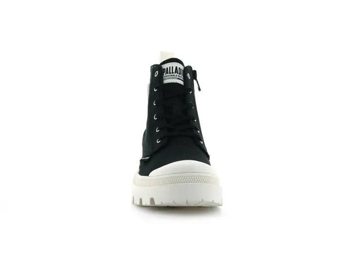 Heel Boots Women PALLADIUM PALLABASE TWILL Black