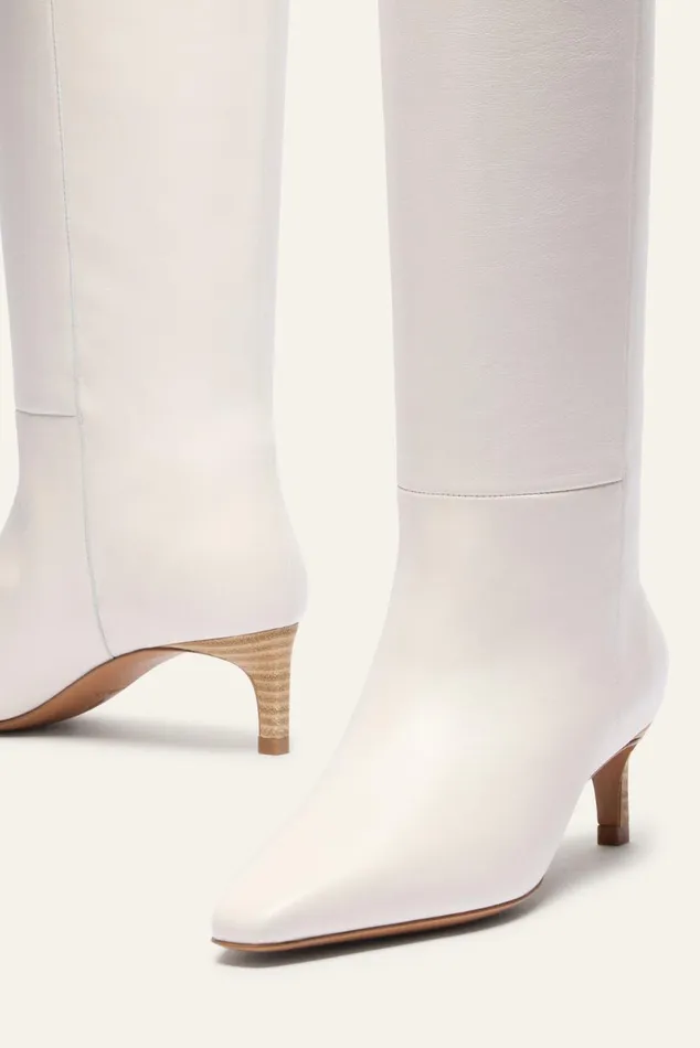 Heeled Boots Clairette White Women Baandsh Shoes