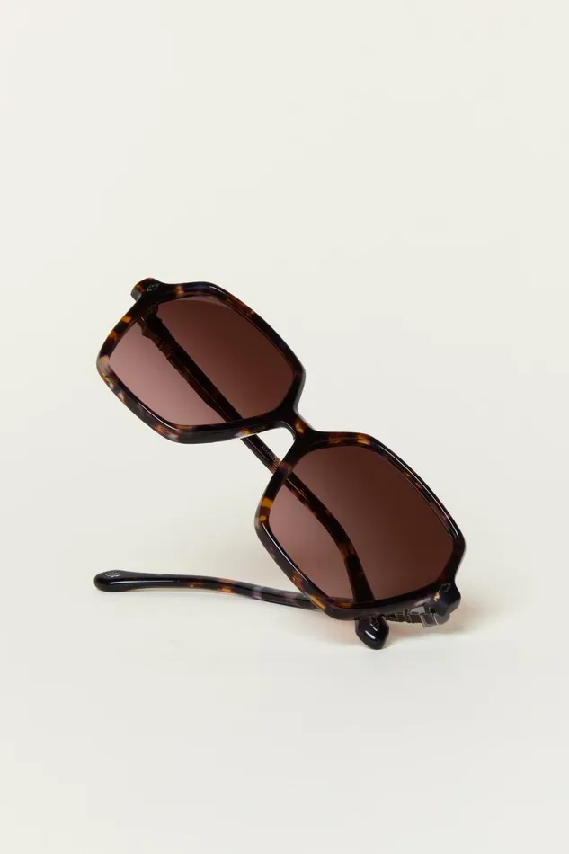 Hexagonal Sunglasses Lotty Pink Women Baandsh Eyewear