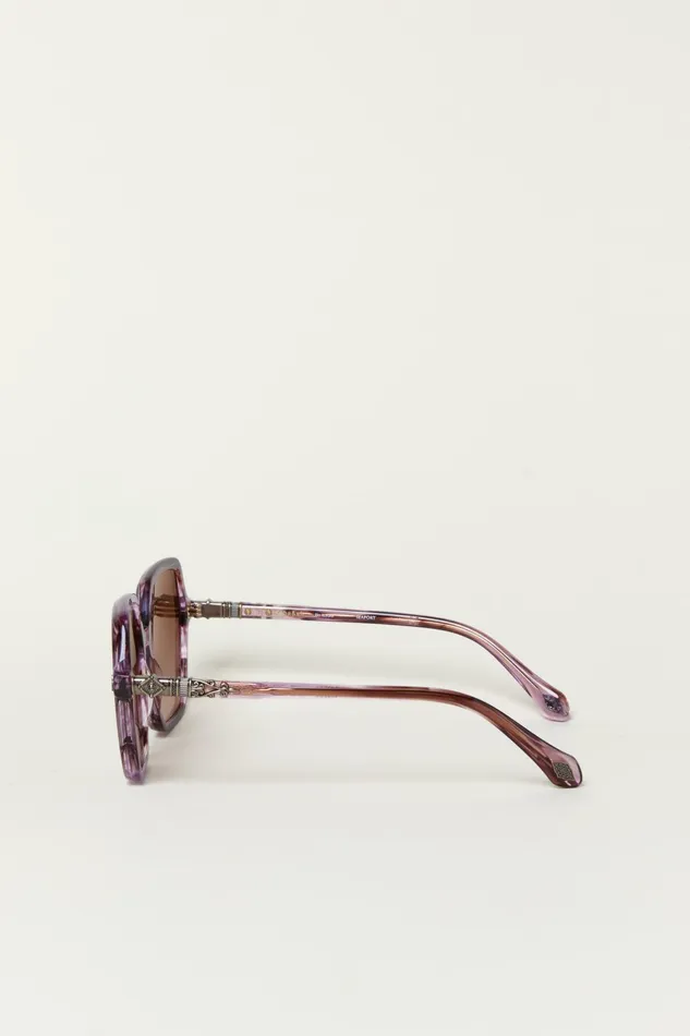 Hexagonal Sunglasses Lotty Pink Women Baandsh Eyewear