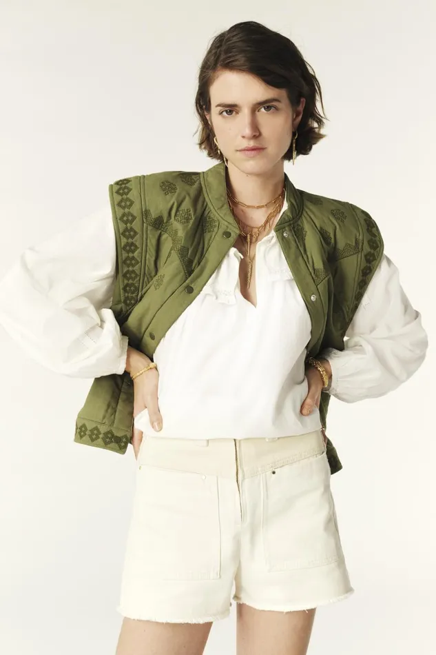 HighRise Shorts Cdavid OffWhite Women Baandsh Skirts and Shorts