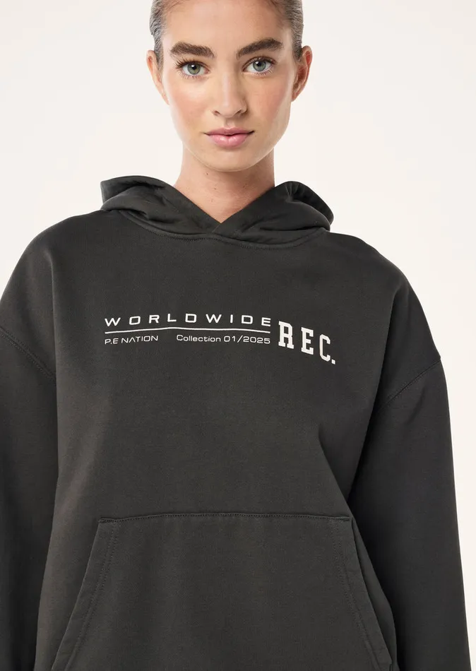 Hoodies PE Nation Women WORLDWIDE HOODIE IN WASHED BLACK