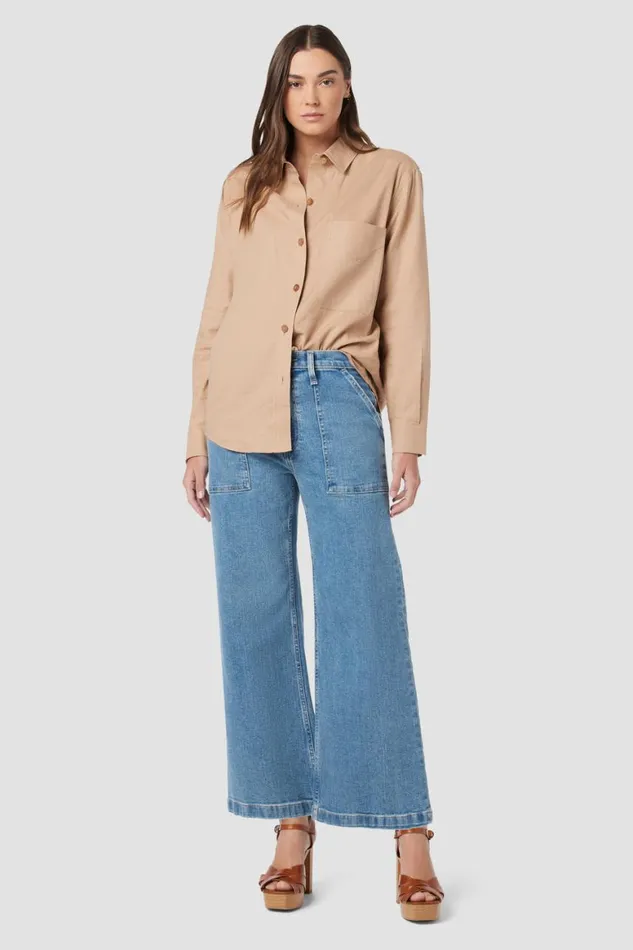 Hudson Jeans Cropped Jodie HighRise Wide Leg Crop Jean West Lake 8211 Women Hudson Jeans Cropped Jodie HighRise Wide Leg Crop Jean West Lake 8211 Women