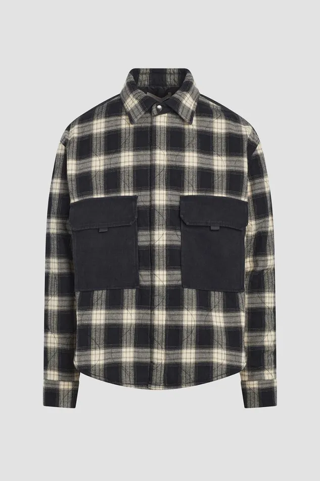 Hudson Jeans Jackets and Outerwear Padded Long Sleeve Jacket Black White Check 8211 Men Hudson Jeans Jackets and Outerwear Padded Long Sleeve Jacket Black White Check 8211 Men