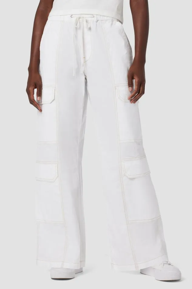 Hudson Jeans Pants Parachute Wide Leg Cargo White 8211 Women
